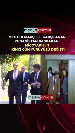 Greek Prime Minister Mitsotakis, welcomed with the Mehter March, turns heads with his walk on the...
