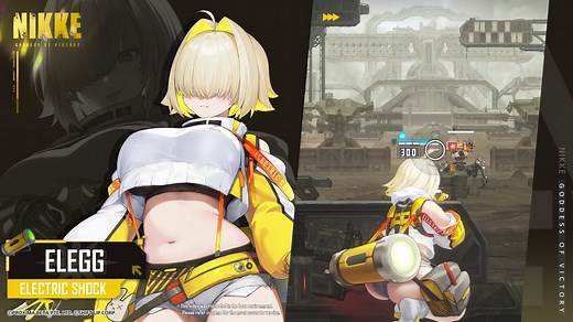 【NIKKE Motion Demonstration】 Elegg uses MG: Boomstick. She possesses the ability to increase the amount of distributed damage. Furthermore, she also applies buffs to her allies and inflicts debuffs on the enemies, in order to increase her allies’ damage output. #NIKKE #Elegg | GODDESS OF VICTORY: NIKKE