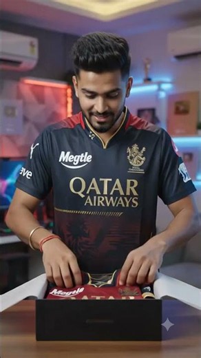 Unboxing the ULTIMATE RCB Luxury Jersey! 🏏🔥 #Shorts #RCB #luxury #viral