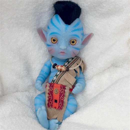 Silicone Alien Baby Doll, Navi Inspired Fantasy Reborn Art Doll, OOAK Handmade (8 Inches) - Etsy