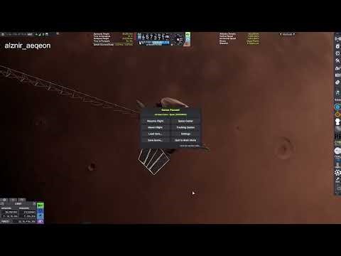 Mars polar orbit with Stone in Focus on the background