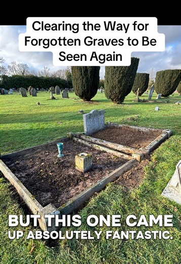 Another gruelling day in the cemetery, digging out these old graves. We managed to clear about six today. It’s absolutely exhausting, but the results are incredible. Here are some before‑and‑after photos to show the difference. #cemetery #past #graves #past #remember