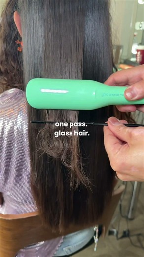 Get glass hair in one pass with the ghd chronos max jelly mint hair straightener