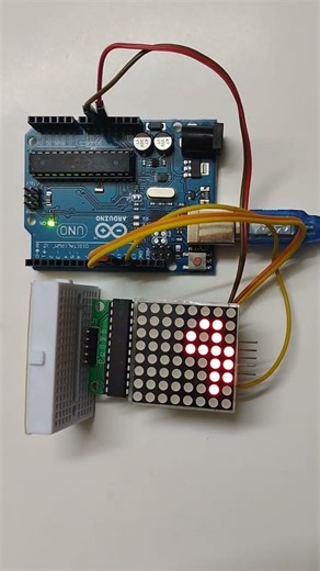 Animation using 8x8 Dot matrix display and Arduino Uno