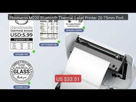 Phomemo M220 Bluetooth Thermal Label Printer 20-75mm Portab... — Top Pick 2026 | Unbeatable Price!