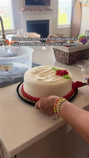 Claire Tammaro on Instagram: "POV: You’ve got 3 minutes, a spatula, and a grocery store cake that definitely wasn’t Phillies-themed… until now. 💪⚾️ Is it perfect? No. Did he cry? Also no. Did I spend $90 on fondant? Absolutely not. 10/10 mom hack. Would scrape again. #BaseballBirthday #MomHack #CakeEmergency #PhillyPhan #NineYearsOld #ScrapedAndSaved #BudgetQueenMoves"