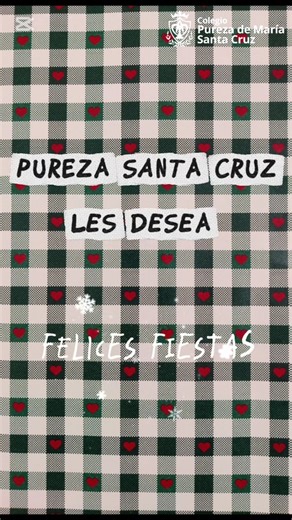 🎄✨ Desde Pureza de María Santa Cruz… ¡cerramos aulas y damos play a la Navidad! Felices fiestas. #pmaria #purezasantacruz #Navidad #vacaciones | Colegio Pureza de María Santa Cruz