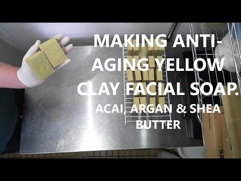 Making Acai, Argan & Shea Butter Anti-Aging Cold Process Facial Soap Bars - Dawn Organics