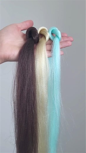 How to Blend Synthetic Hair – Easy Tutorial Brown Blonde Mint #kanekalon #hairextensions