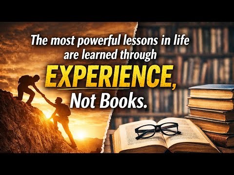The most powerful lessons in life are learned through experience, not books.