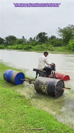 Barrel Boat: How a Motorcycle and Oil Drums Conquer Land and Water