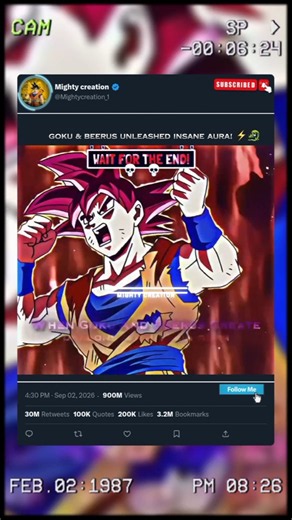 Goku & Beerus Create Dragons With Their Aura! 🐉⚡#Beerus#goku#youtubeshorts#shorts#edit#anime