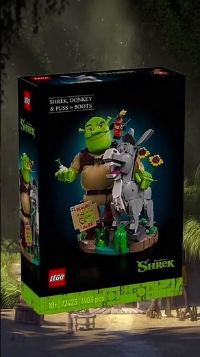 Shrek reacts to his new LEGO set