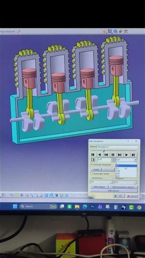 CATIA V5 kinematic DMU | inline engine #catiatutorial #engine #autocad