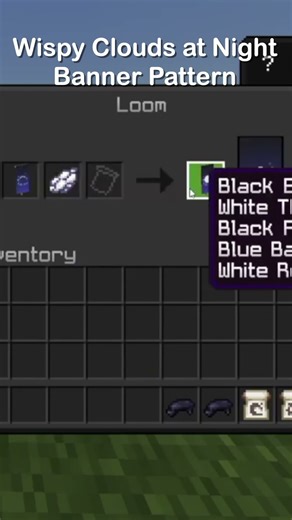 Wispy Clouds at Night Banner Pattern #minecraft #minecraftshorts #minecraftbannerdesigns #gaming