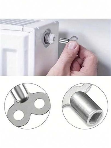 1/5 stuks hoogwaardige radiatorontluchtingssleutel van zinklegering - Deze ontluchtingssleutel heeft een neutrale EU-schroefdraadaansluiting en is geschikt voor HVAC-kleppen/radiatorkleppen/leidingkleppen/verwarmingsklepsystemen. Ideaal voor leidingonderhoud/radiatorontluchting/HVAC-reparatie/onderhoud van verwarmingssystemen/ketelonderhoud. | SHEIN