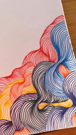 1.6K views · 20 reactions | A colorful line art by Jo (@jpaderes_art) The wavy patterns in 5 colors look so lovely Products used: Pigma Micron 05 #lineart #pigmamicron #pigma #lineartwork #patternart #penandink #inkdrawing | Sakura Color Products Corporation | Facebook