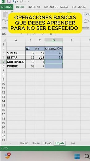 Basic operations in Excel #exceltips
