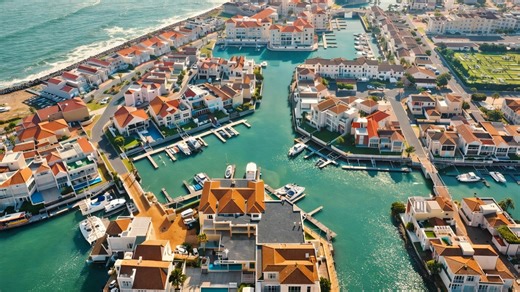 The beautiful marina and seaside homes of Gordon’s Bay