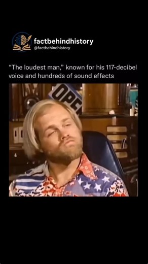 FactBehindHistory on Instagram: "Follow (us ) @fectbehindhistory to learn something New everyday 🧠💫 The loudest man," Stan Lemkuil, was renowned for his 117-decibel voice and mastery of 300+ sound effects and 100 character impressions. His world record vocal strength and creativity made him a unique figure in entertainment and live performance. From custom cars to stage artistry, Lemkuil's legacy is all about energy and originality. Did you know his voice could be heard from eight feet away? H