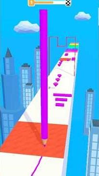 Pencil Run Gameplay 🎨✏️ Super Satisfying Drawing Game | Level 1 Challenge #gaming #viral