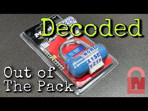 Master Lock 1534D Out of the Pack Decoding