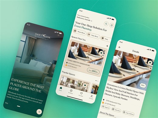 Event Space Booking - Mobile App Design