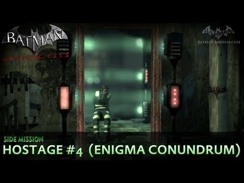Batman: Arkham City - Riddler Hostage #4 - Enigma Conundrum Side Mission Walkthrough