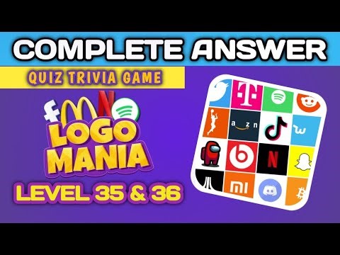 Logo Mania: Quiz trivia Game, level 35&36 complete answer @brainitquizzes #logomania