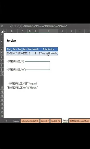 Excel Trick 🔥 Calculate Years & Months Automatically | DATEDIF Formula | HR & Payroll Must Know