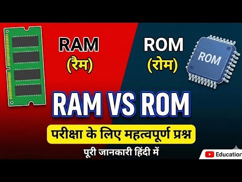 RAM VS ROM | Difference Between RAM & ROM 🔥 | Full Details in Hindi #education#computer#ram#rom#2026