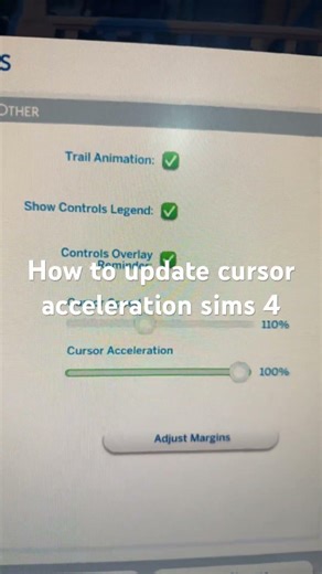How to update cursor acceleration sims 4