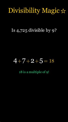 PlotLab on Instagram: "Divisibility Tricks 7, 9 & 11 (No Calculator) | Mental Math Hack divisibility tricks, divisibility rules, mental math, number tricks, math hacks, digit tricks, math reels, math animation, arithmetic shortcuts #Divisibility #MathTrick #MentalMath #NumberTricks #MathReels"
