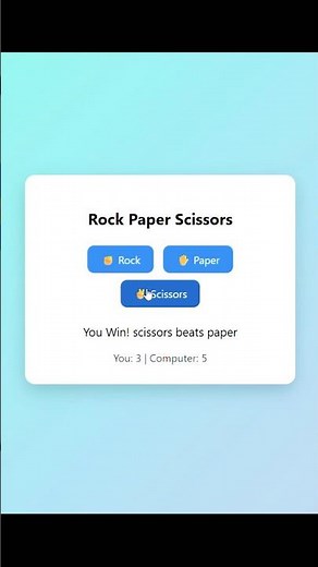 Build Fun Rock-Paper-Scissors Game with HTML, CSS & JavaScript!