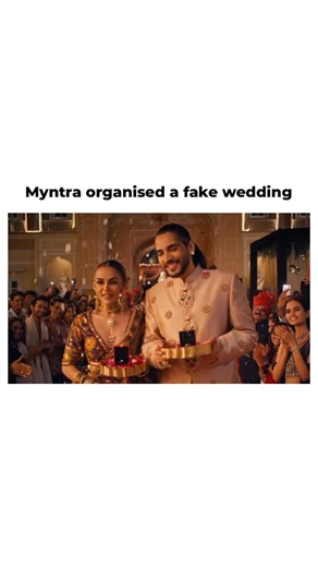 Social Media Dissect on Instagram: "Myntra’s latest ad plays on the fake wedding trend, featuring @mojorojo , @komalpandeyofficial , and @siddharth93batra , only to reveal in the end that it’s actually a real wedding, adding an emotional twist. #Myntra #KomalPandey #SiddharthBatra #FakeWedding #SocialMediaDissect"