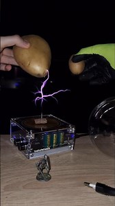 ⚡️ Lesson 31: Potato vs Plasma #experiment #teslacoil #science #power