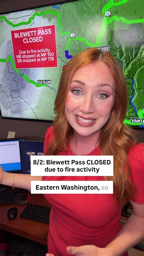 Blewett Pass closed to due fire activity