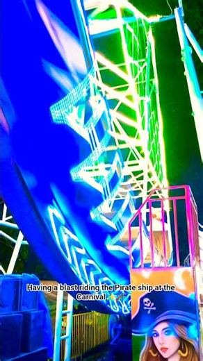 Having a blast riding the Pirate ship at the Carnival✨🎢 #shorts