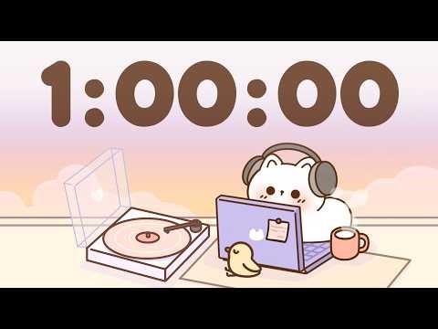 60 Minute Timer 🐱 1 Hr Study Timer for Classroom Focus