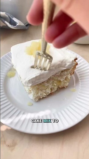 Pineapple Angel Food Cake #cakerecipes #dessertrecipes #easyrecipe