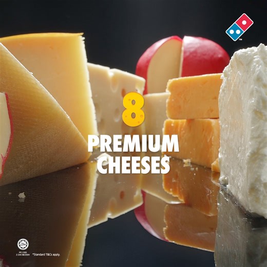 8 cheeses from around the globe in 1 quattro pizza. This is the new World Cheese Pizza AKA the 8th Wonder of the World, woo hoo! 🌏 Order sekarang for a taste that’ll bring everyone together-gether. #DominosMY | Domino's Pizza Malaysia