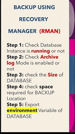 ORACLE DATABASE RMAN BACKUP IN REAL TIME - PART 1
