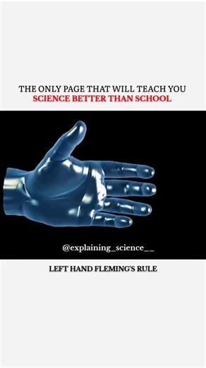 UNIVERSE | SCIENCE | TECNOLOGY | Fleming's left-hand rule is a simple way to predict the direction of force experienced by a current-carrying conductor placed in a magnetic... | Instagram