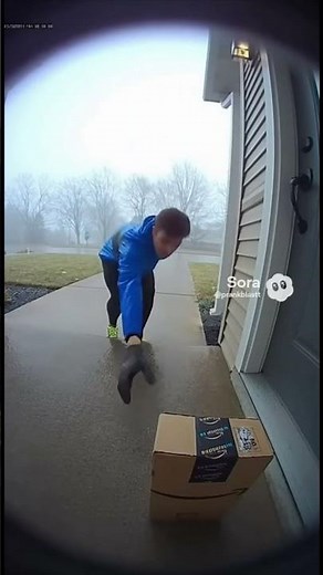Package Thief Gets Instant Karma Caught on Camera 😳📦