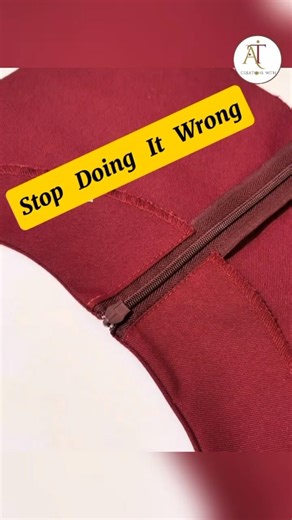 Professional Back Neck Patch with Invisible Zipper | Easy Sewing Trick