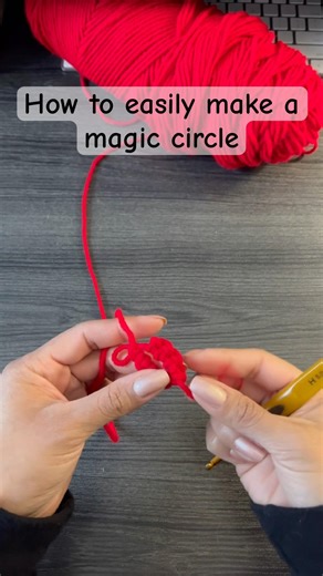 Easy Magic Circle #crochet #learntocrochet #crochetbasics #crochettutorial