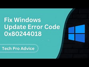 How to Fix Windows Update Error Code 0x80244018 2023