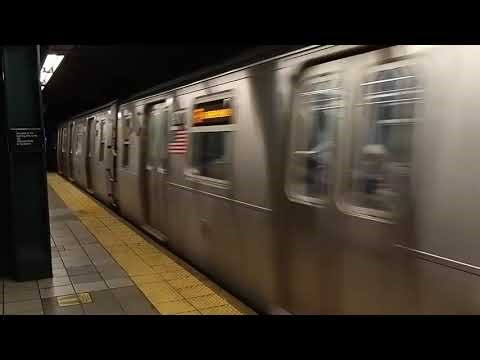 Queens Plaza-bound R160 R Train departing Atlantic Avenue-Barclays Center