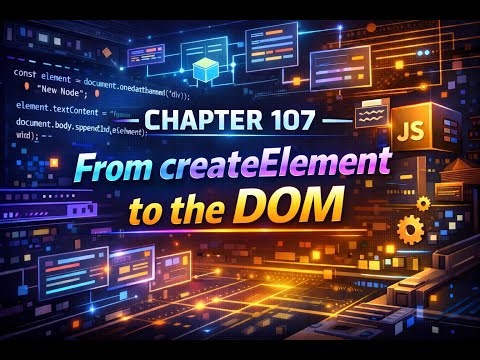 The Complete JavaScript in Malayalam - Chapter 107 - From createElement to the DOM in JavaScript