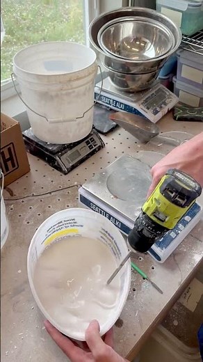 Making a plaster mold for slipcasting. All my molds are made in house from start to finish.